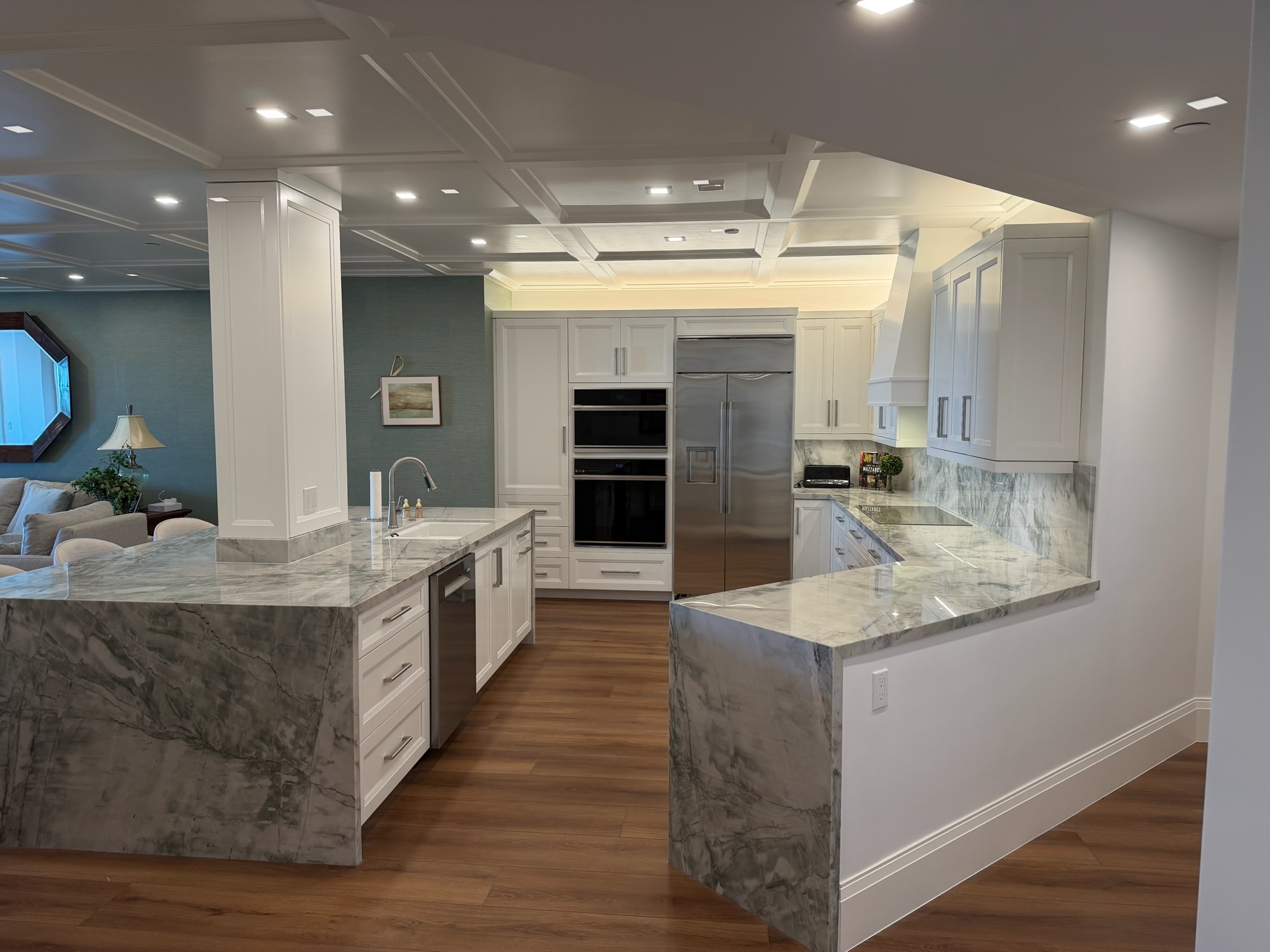 Premium granite kitchen countertops installed in Naples Florida luxury home
